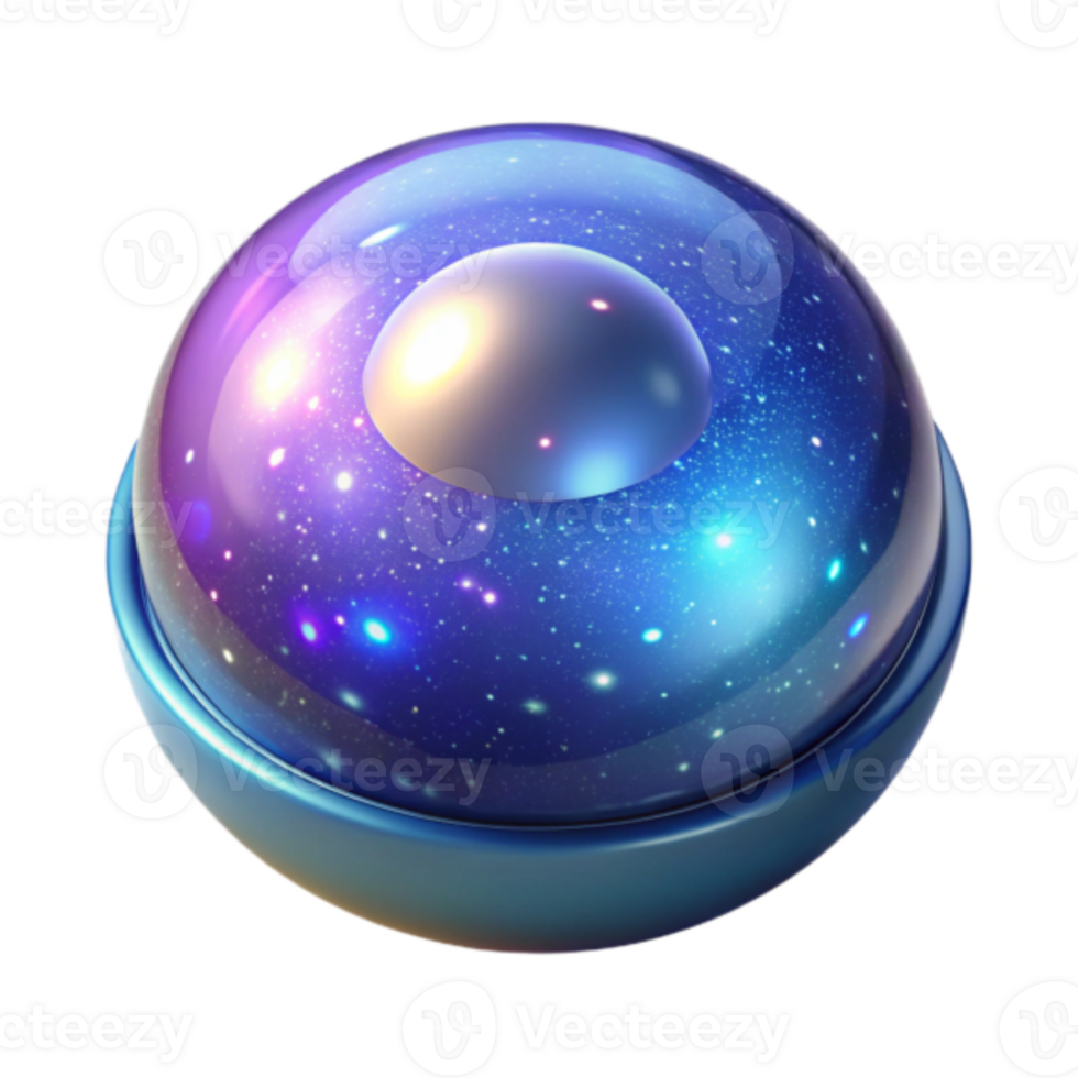 3D Galaxy Sphere Illustration Cosmic Nebula Night Light png