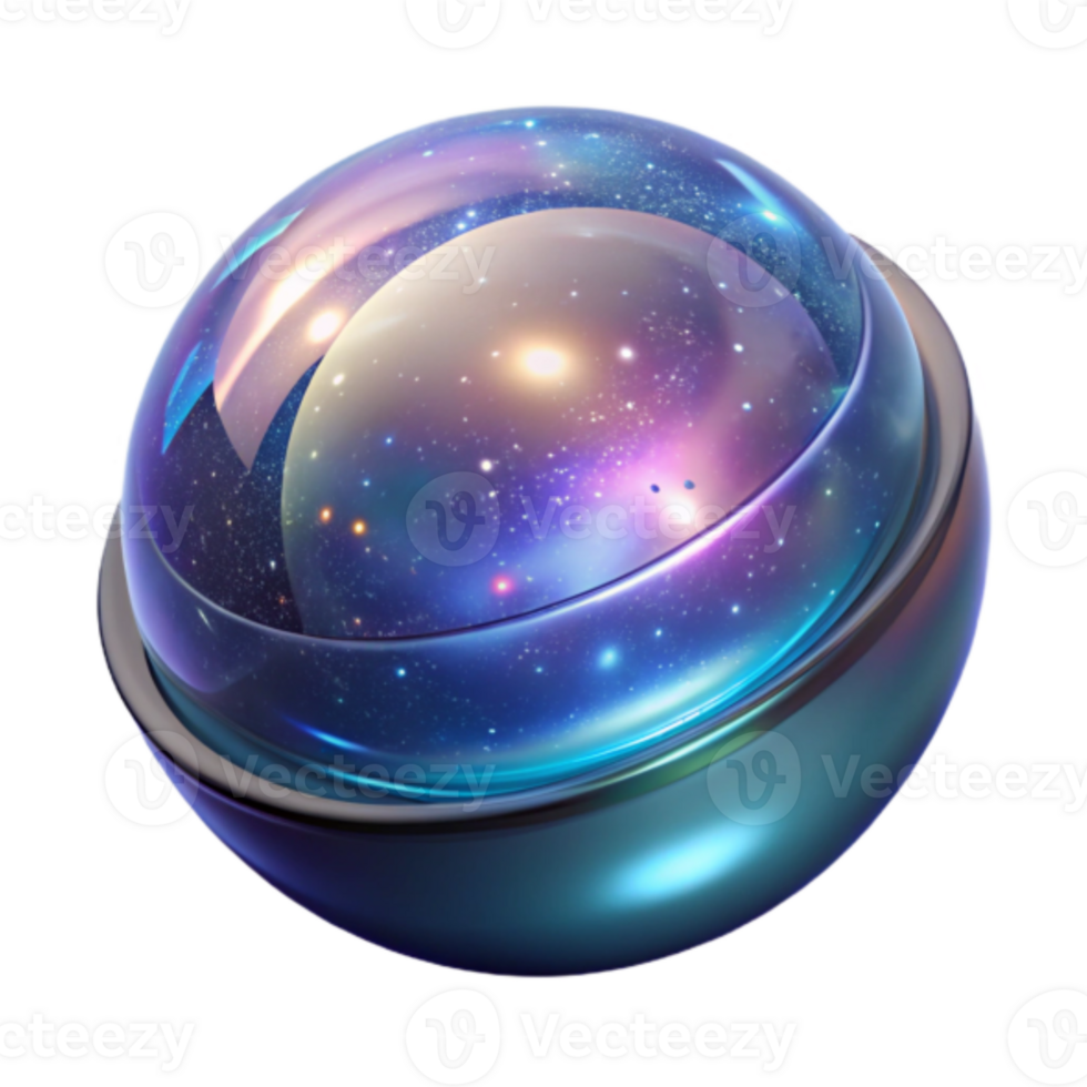 3D Render Cosmic Sphere Abstract Background Image Universe in a Glass Ball png