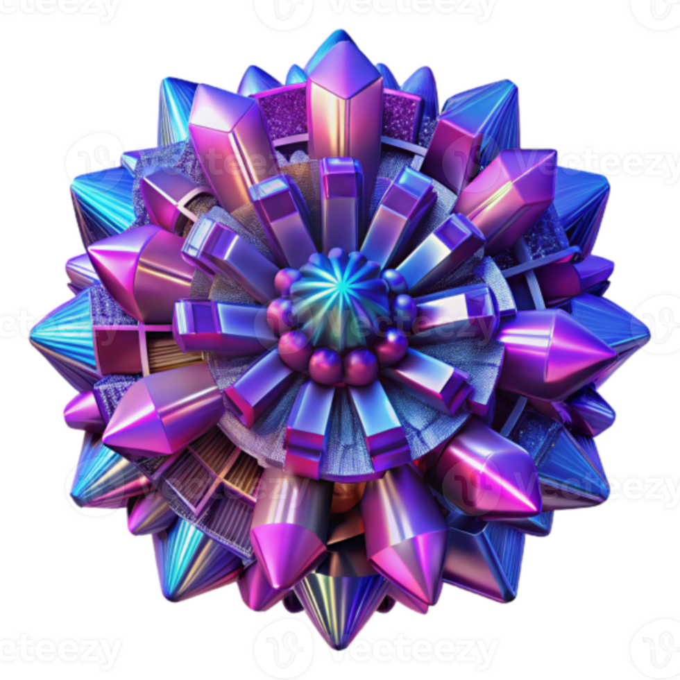 Iridescent 3D Crystal Cluster Abstract Background Image png