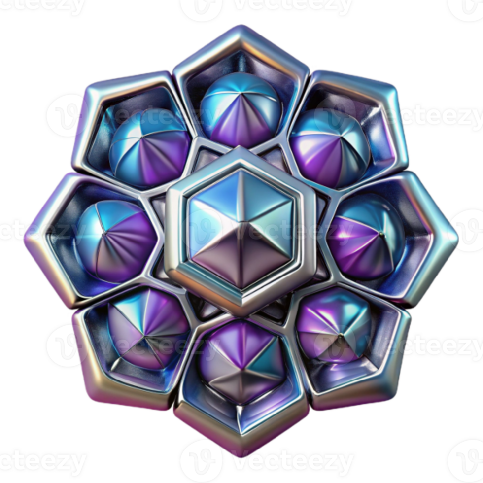wonderful creative Iridescent Crystal Lotus 3D Render 4K