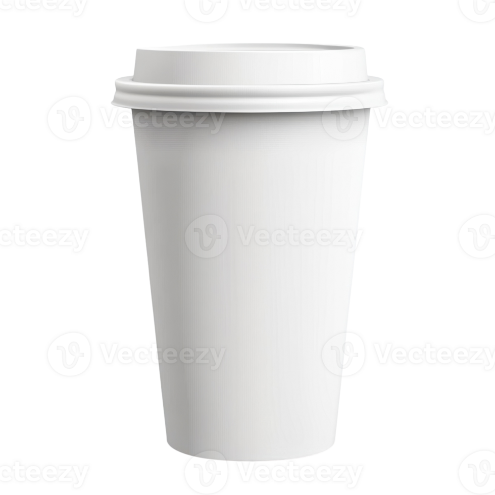 Coffee Cup Mockup Lid and Design on transparent background. png