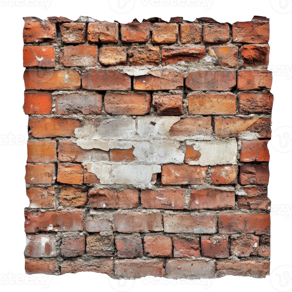 White Background Brick Wall on transparent background. png