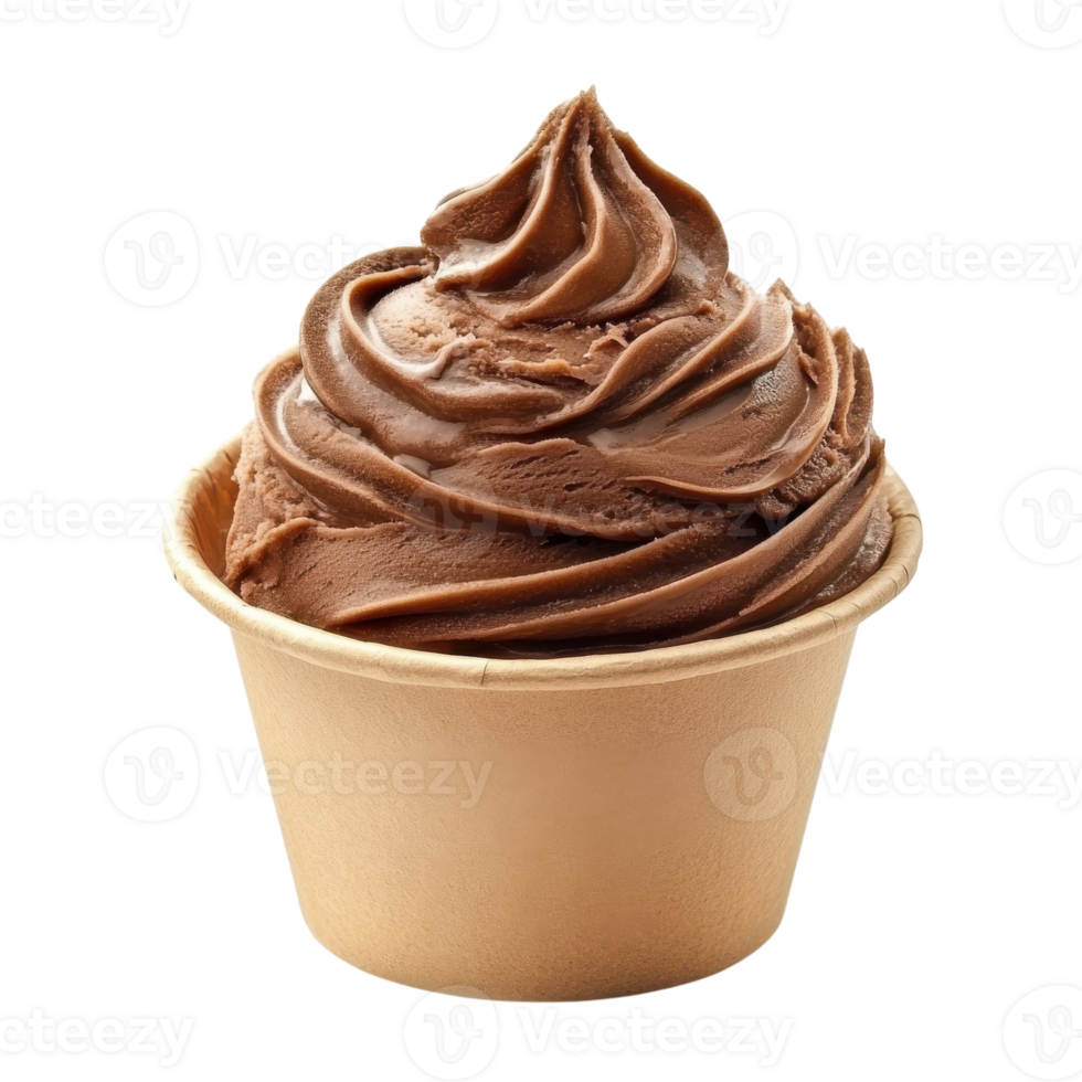 Ice Cream in Paper Cup on transparent background. png