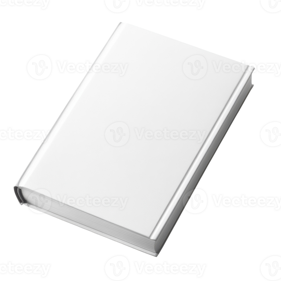 Blank Hardcover Book Mockup on transparent background. png