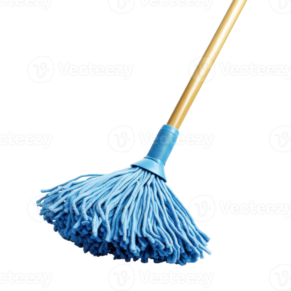 Cleaning Floor Mop on White on transparent background. png