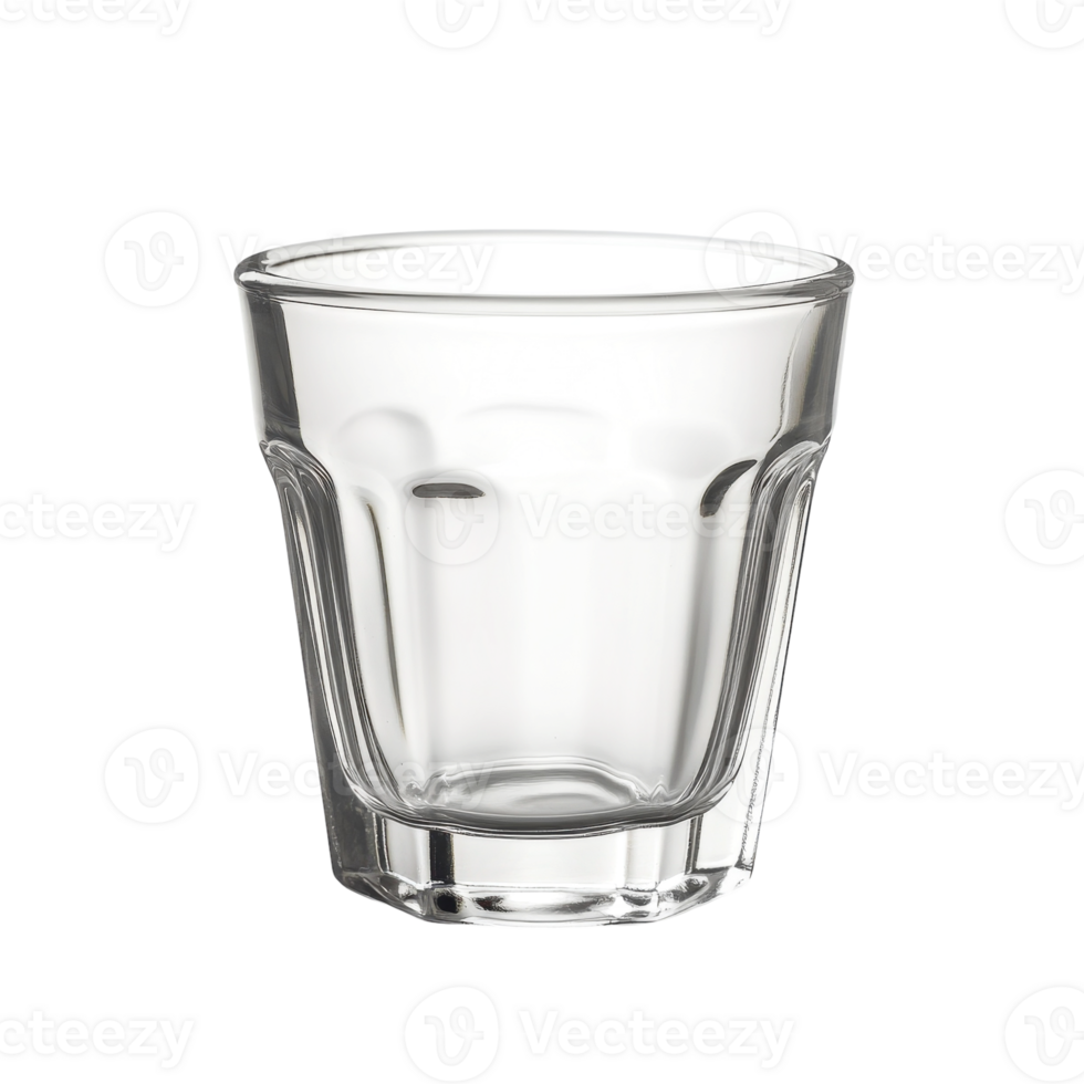Clear Glass Cup White Background on transparent background. png