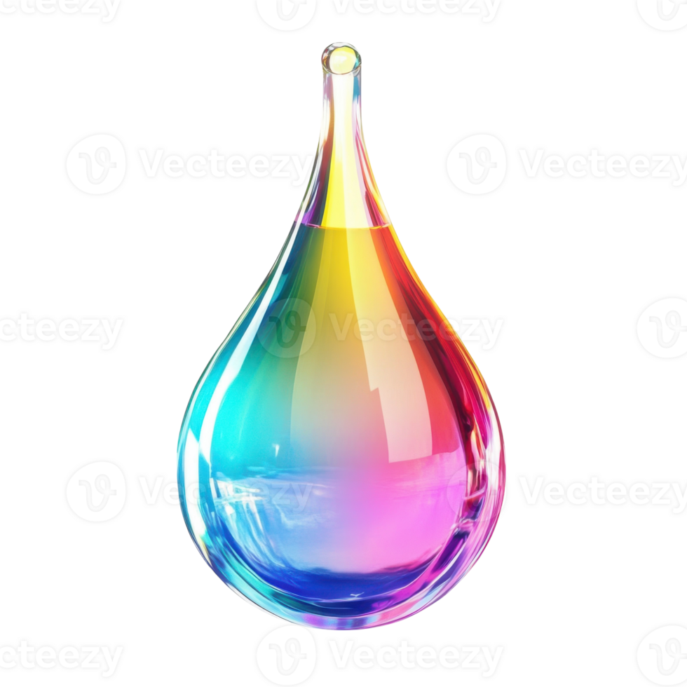 Water Drop Macro Shot on transparent background. png