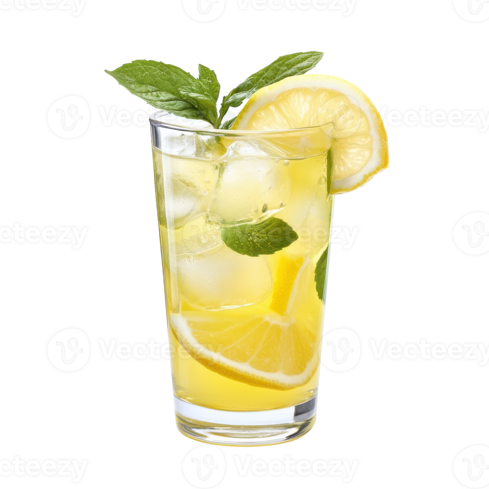 Refreshing Lemonade Summer Drink on transparent background. png