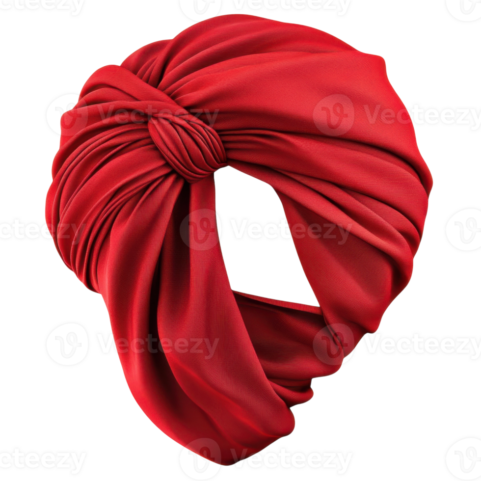 Elegant Turban Headwrap Fashion on transparent background. png