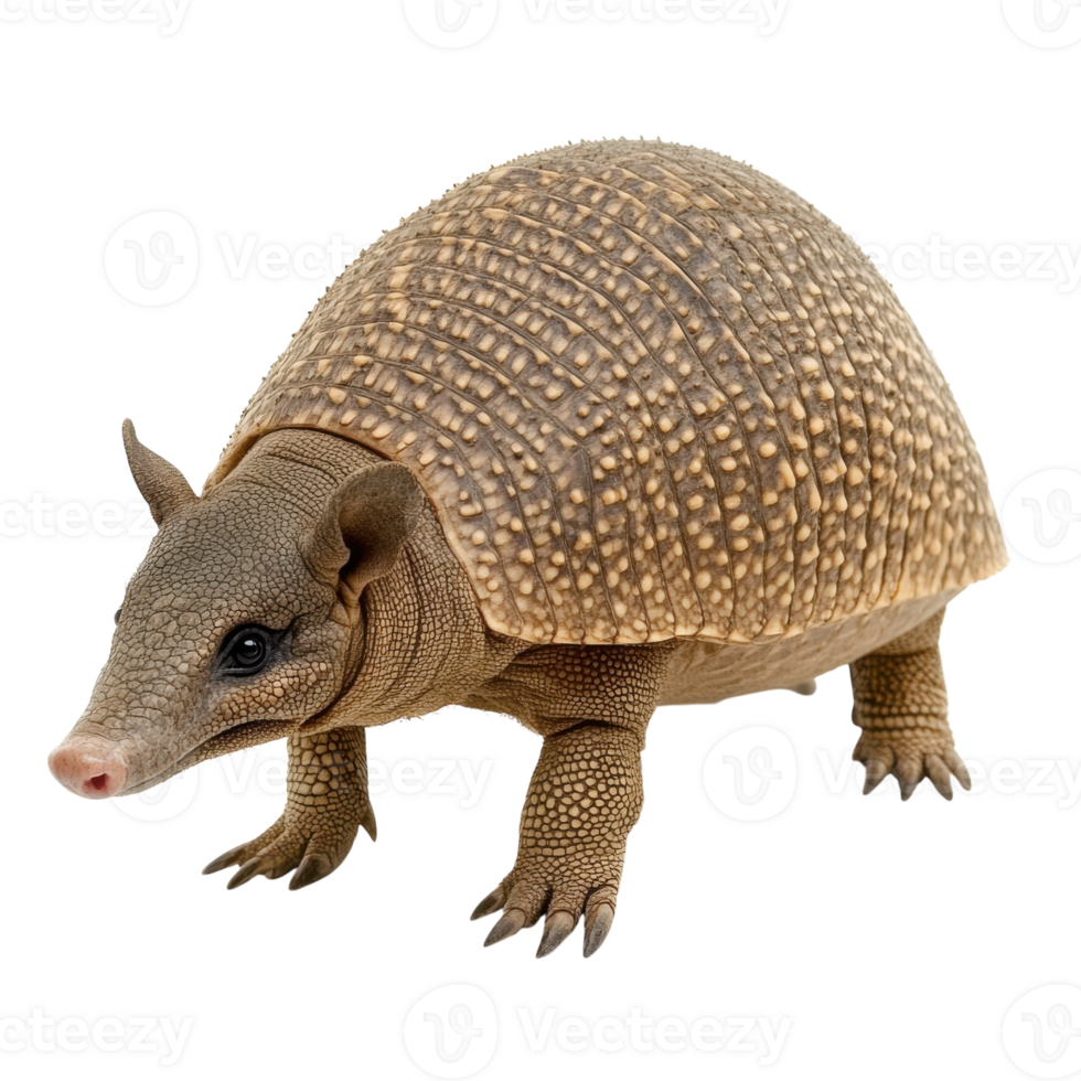 Armadillo on White Background on transparent background. png
