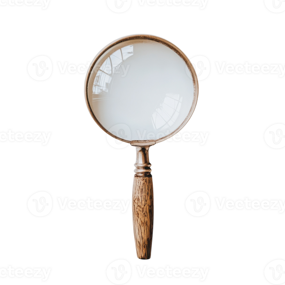 Magnifying Glass on White on transparent background. png