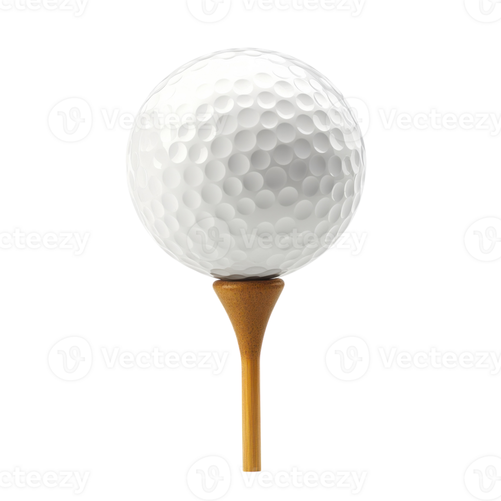 Golf Tee Ready for Swing on transparent background. png
