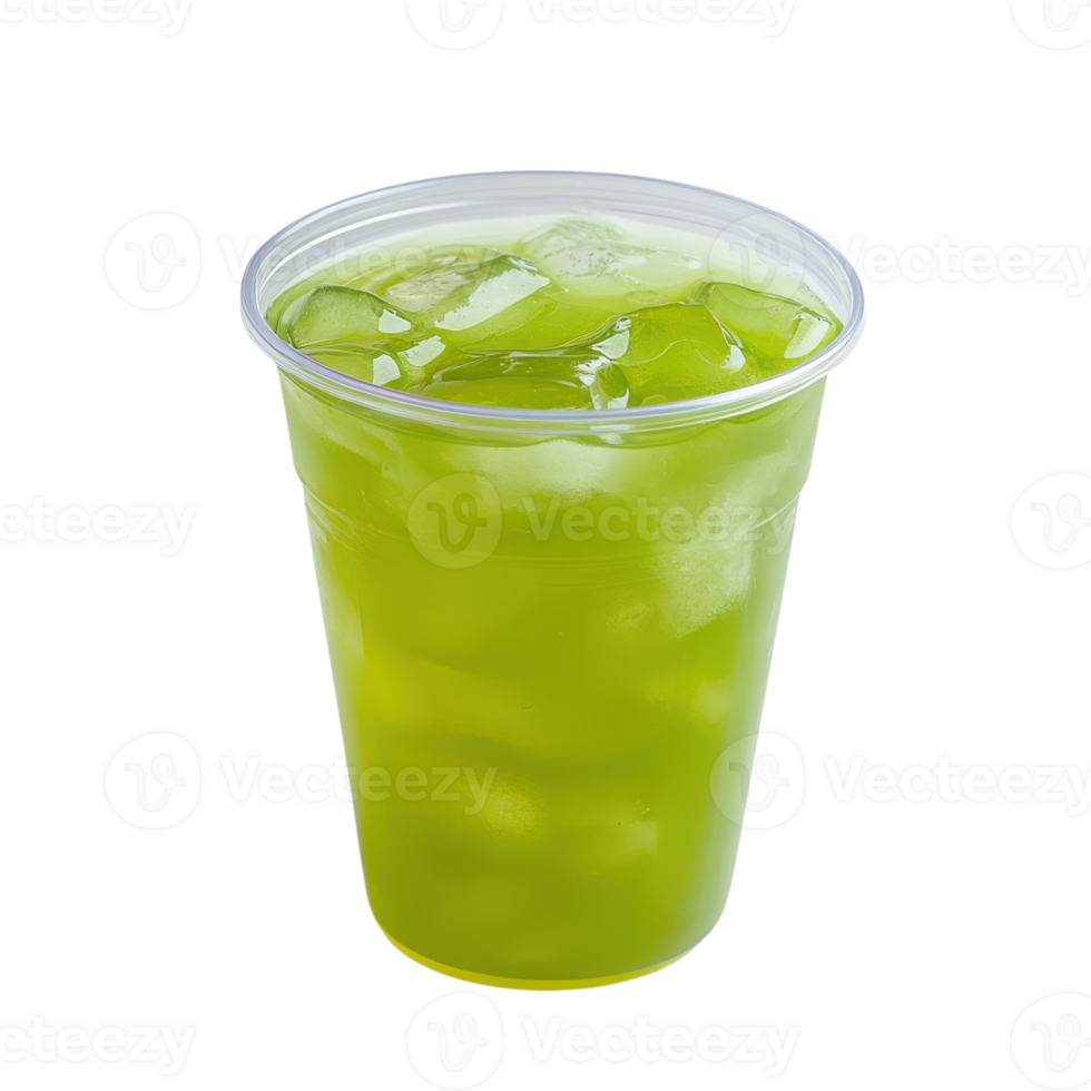 Refreshing Green Drink in Cup on transparent background. png