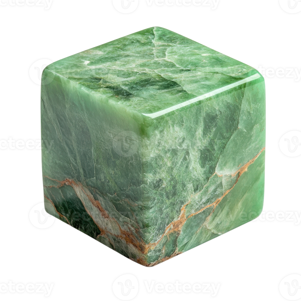 Jade Cube Intricate Patterns on transparent background. png