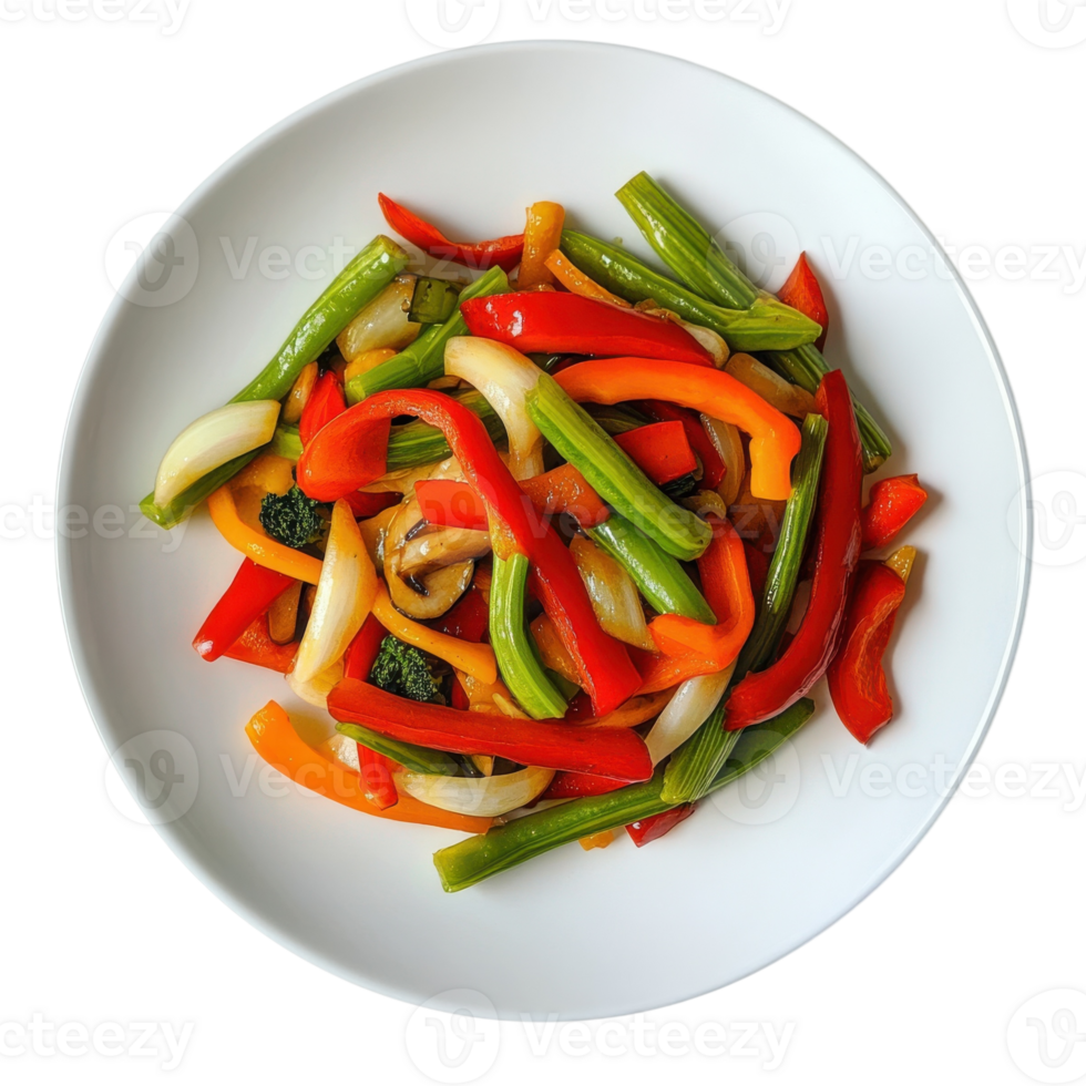 Delicious Mixed Vegetable Salad on transparent background. png