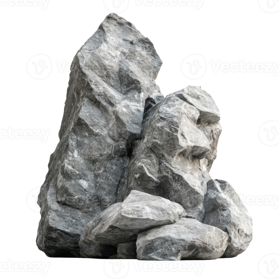 Grey Rock Formation Texture on transparent background. png