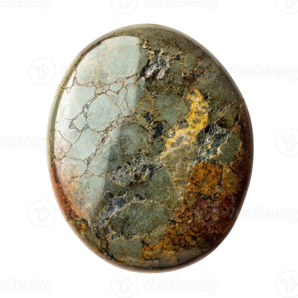 Olivine Fossil Mineral Stone on transparent background. png