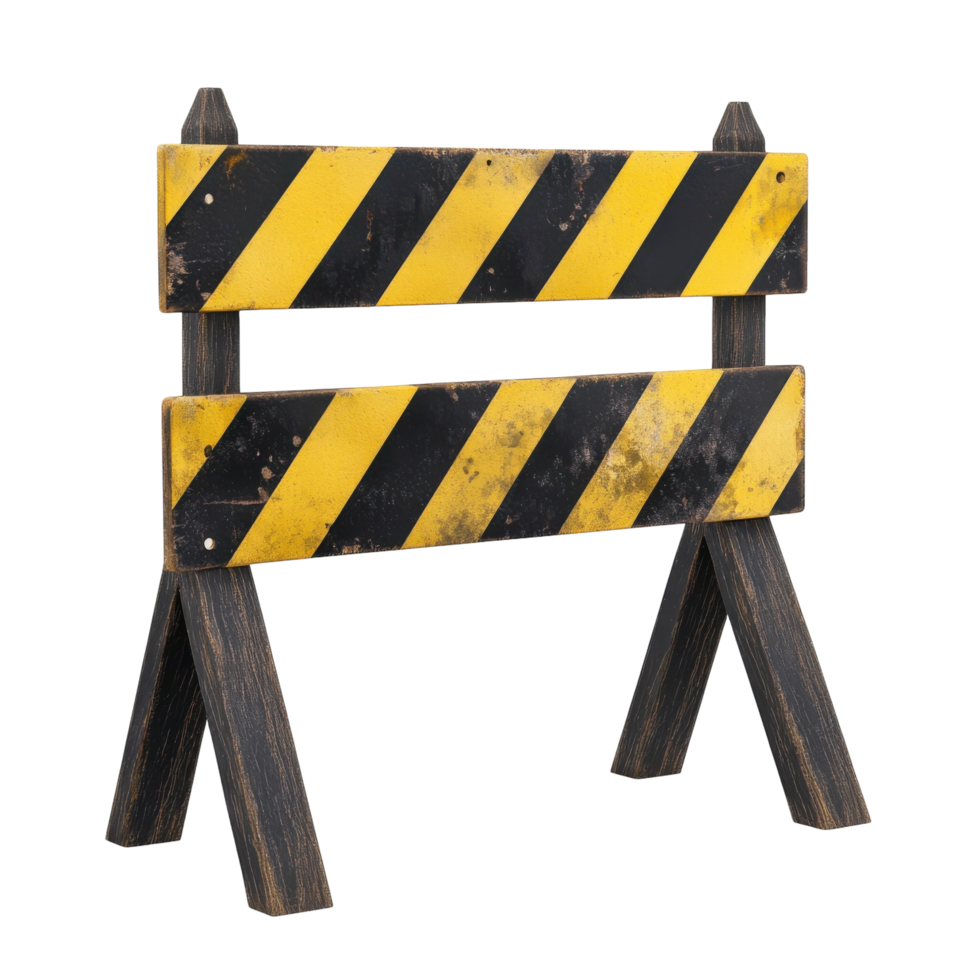 Police Barricade White Background on transparent background. png