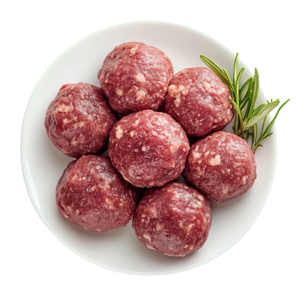 Meatballs on White Background on transparent background. png