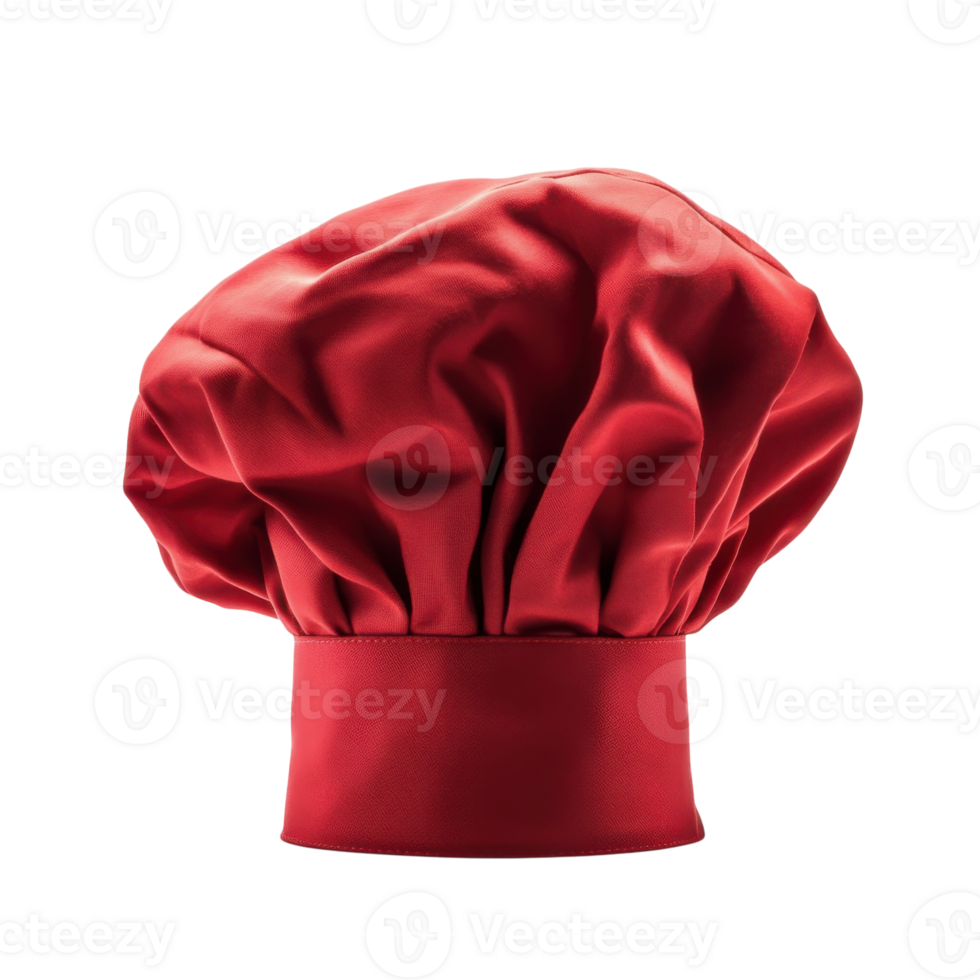 Culinary Red Chef Hat Background on transparent background. png