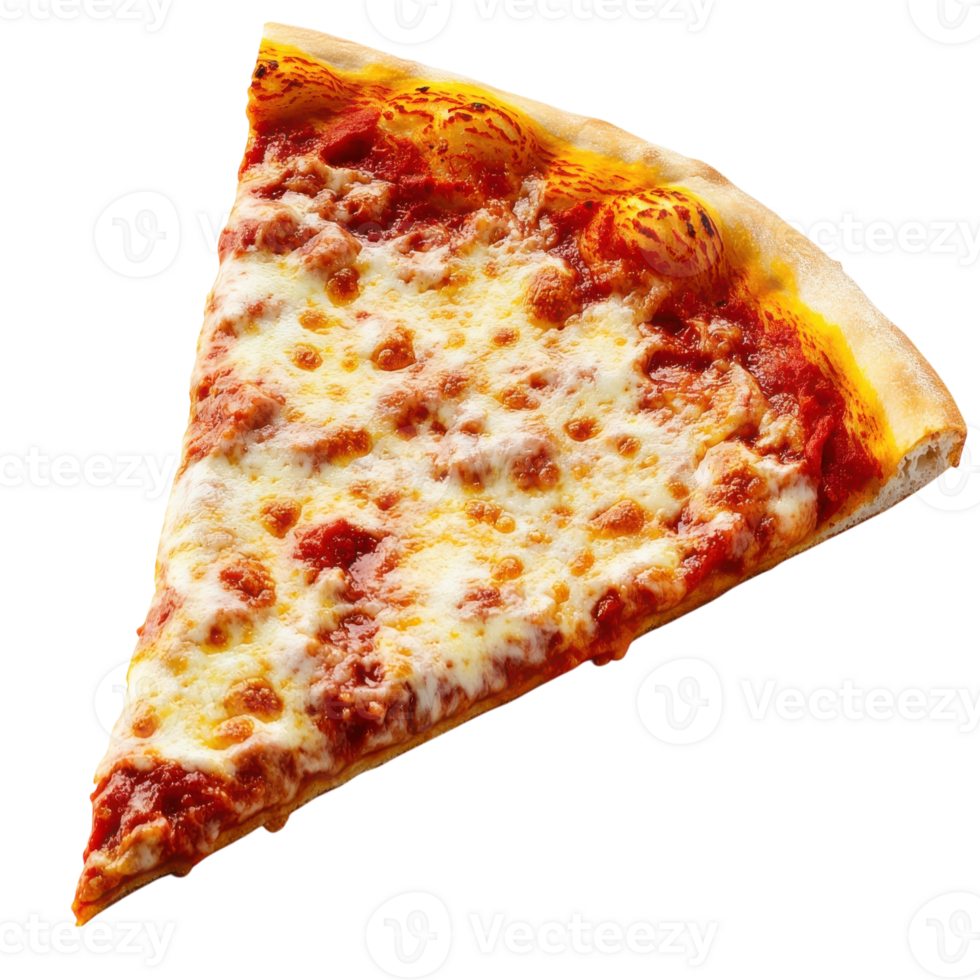 Delicious Pizza Slice Closeup on transparent background. png