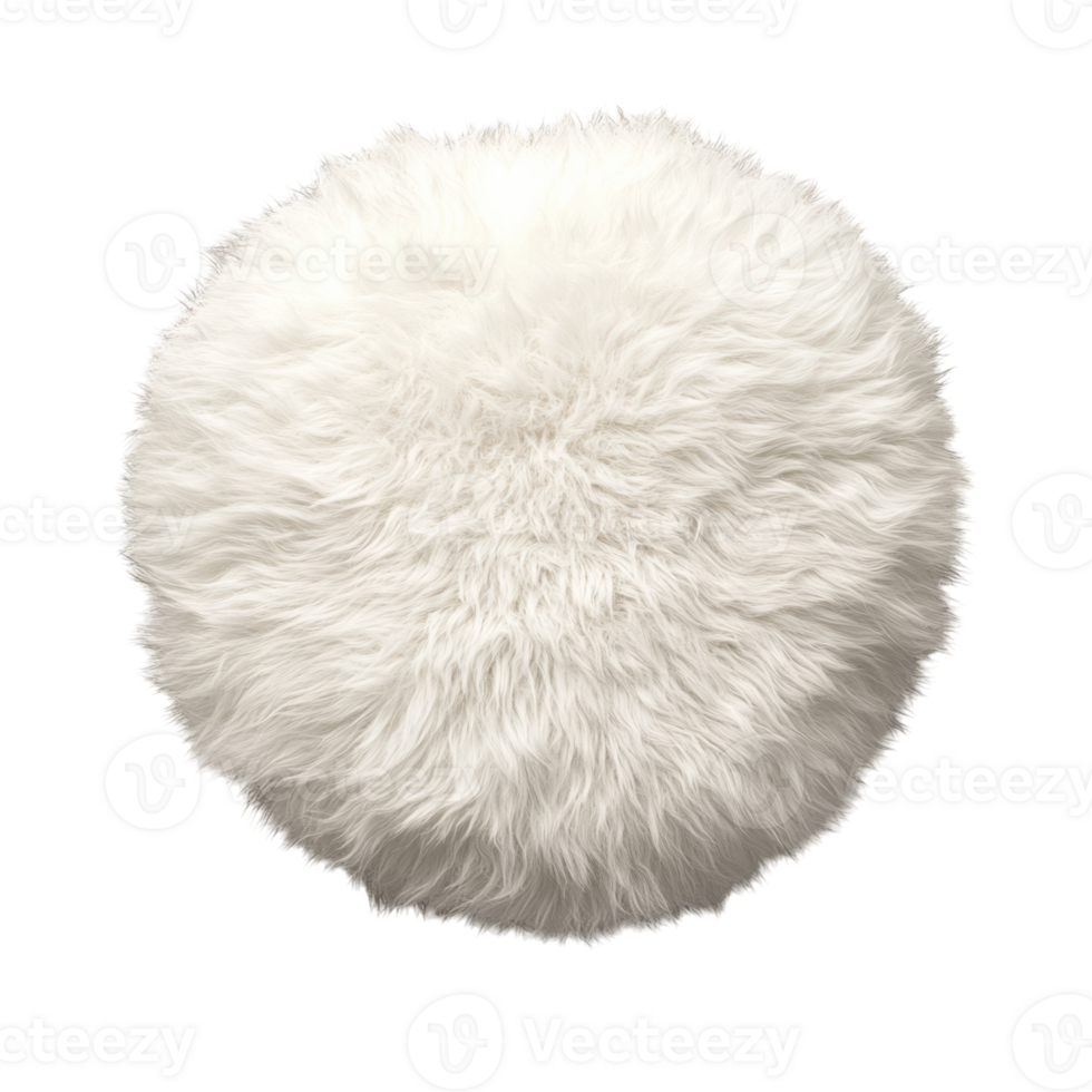 Soft White Pillow Fluffy Texture on transparent background. png