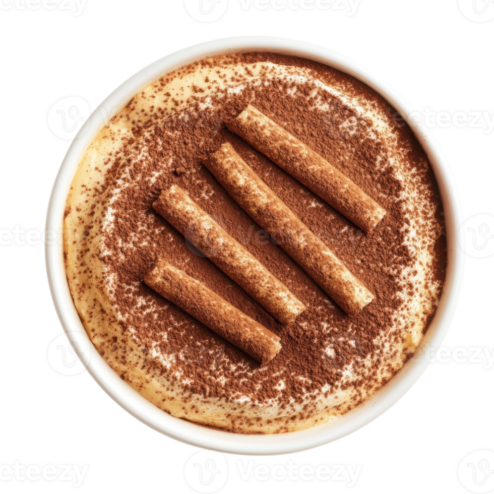 Delicious Tiramisu Dessert on transparent background. png