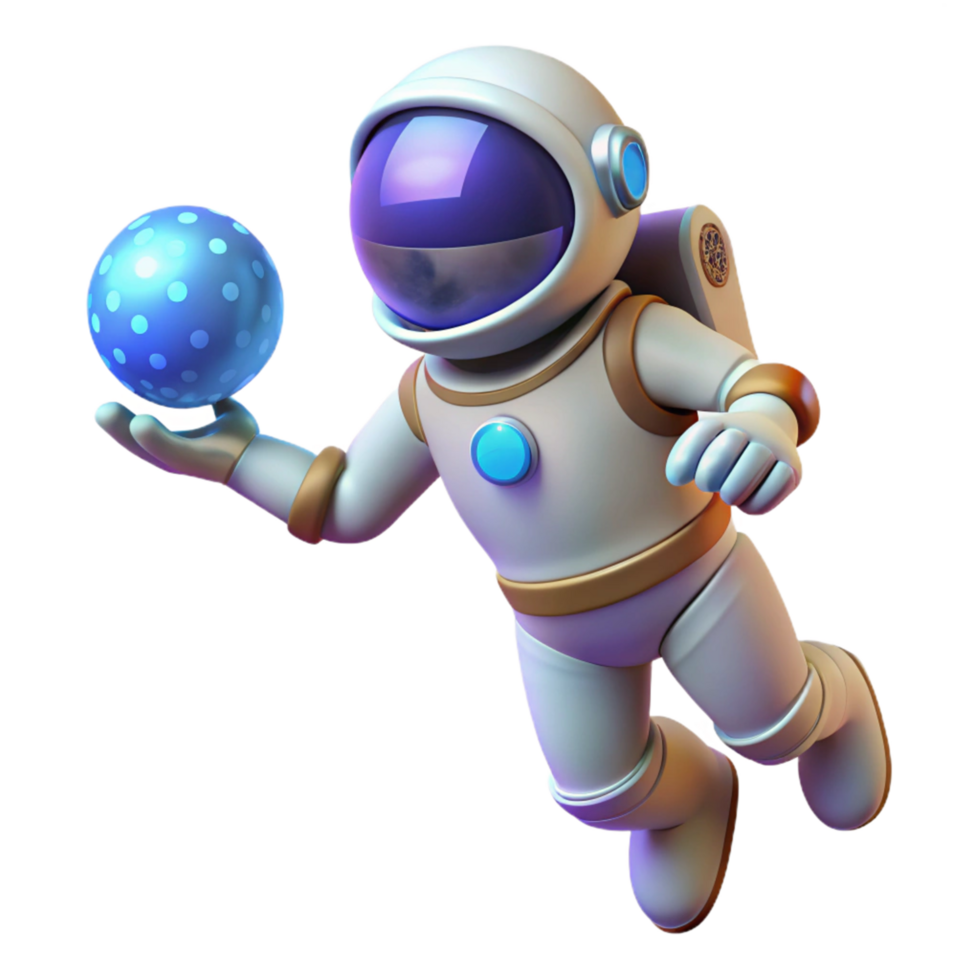 Astronaut with Orb Space Adventure png