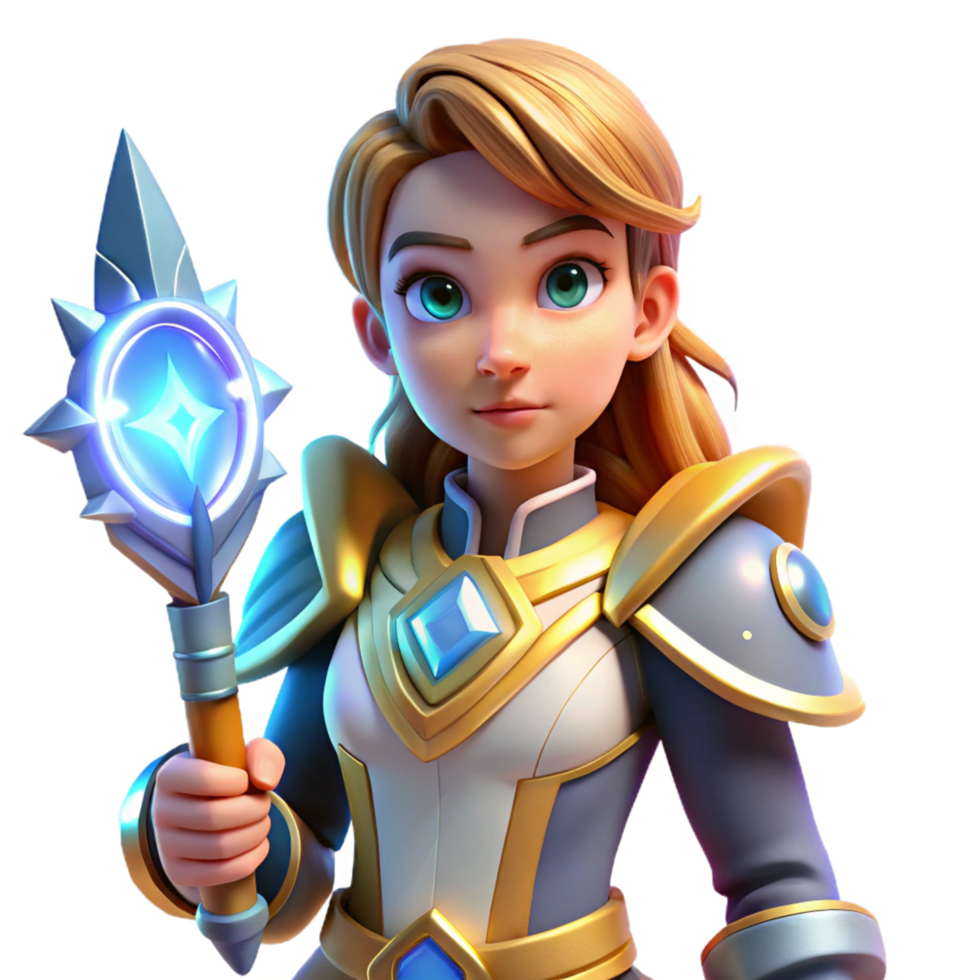 Fantasy Game Magical Girl Staff png