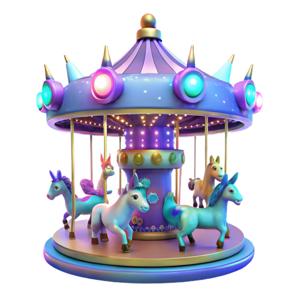 Magical Unicorn Carousel Ride png