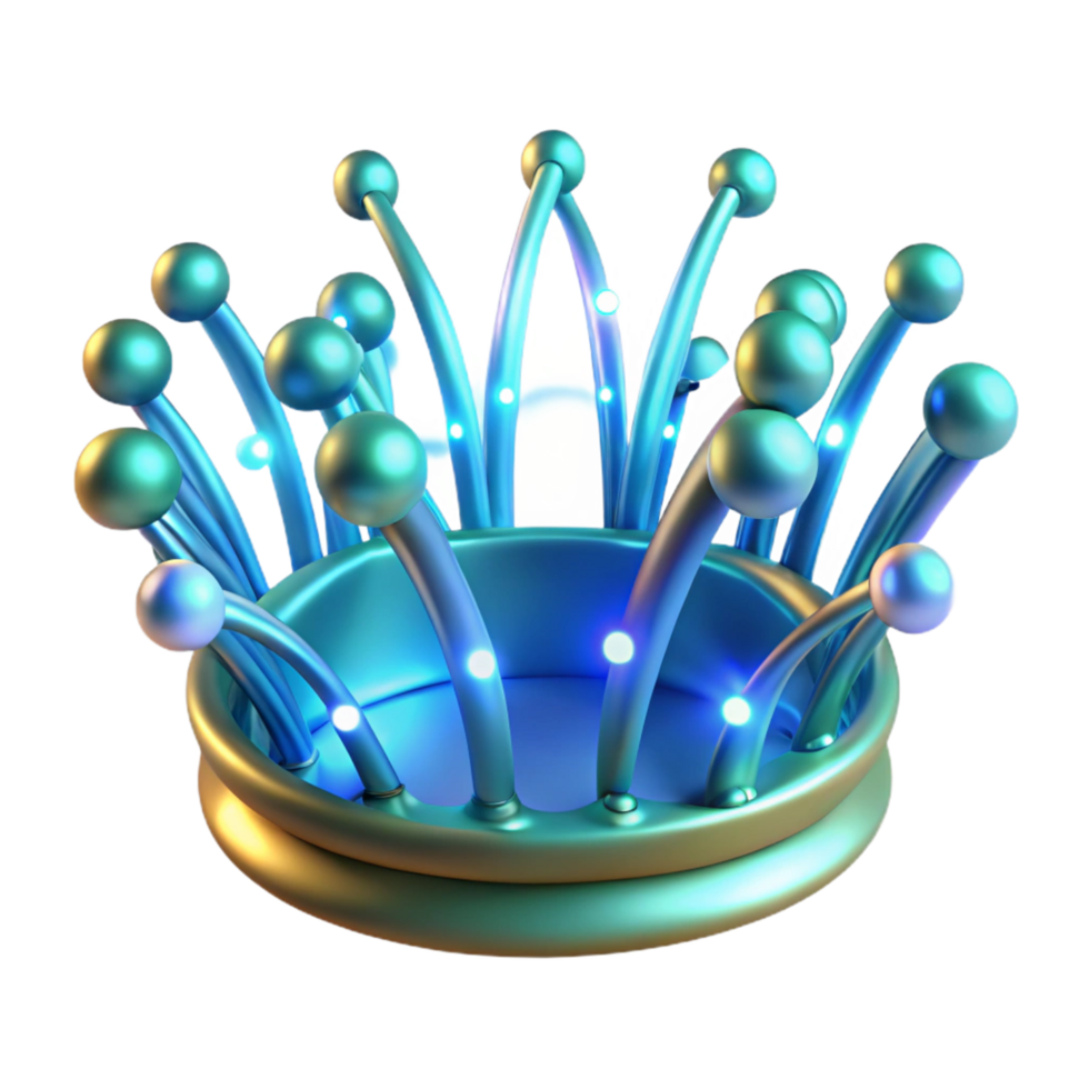 Abstract Crown 3D Render png