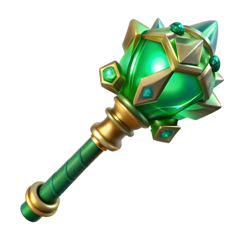 Emerald Gemstone Mace png