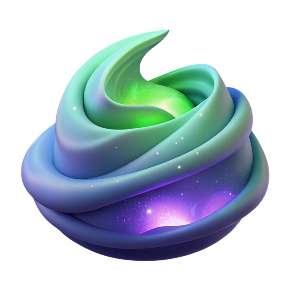 Cosmic Swirl Abstract Nebula Art png