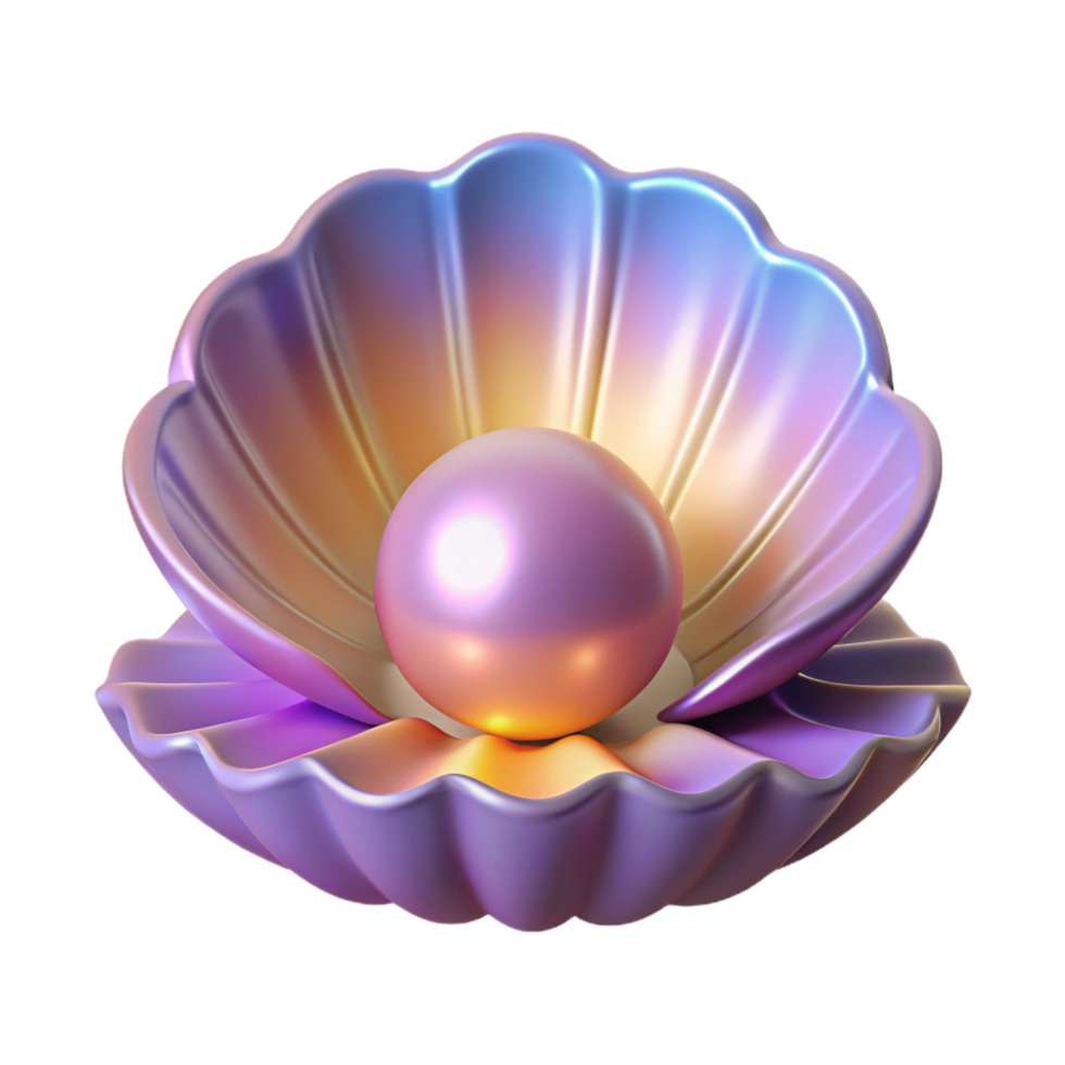 Pearl in Shell Iridescent Beauty png