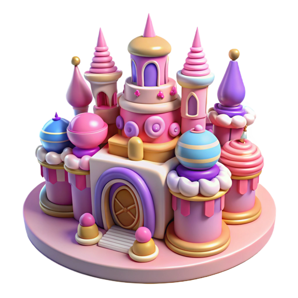 Candy Castle 3D Model png