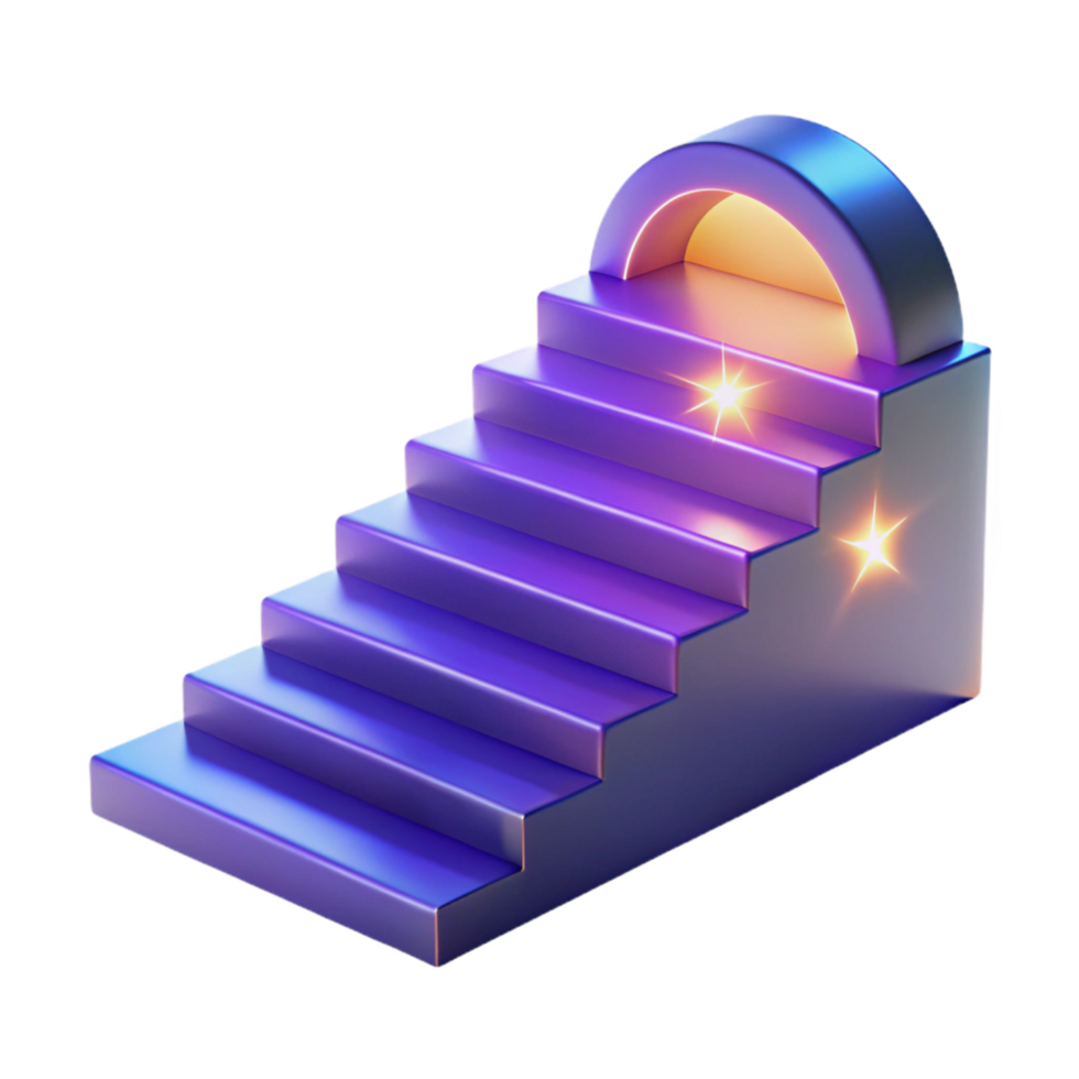 Glowing Steps to Success png