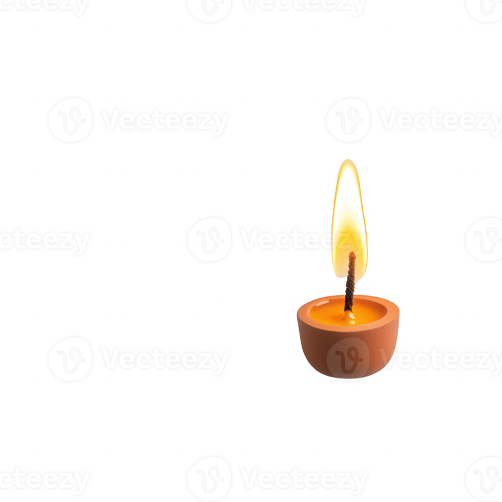 A calming candle flickering in a serene setting, perfect for relaxation and ambiance. png