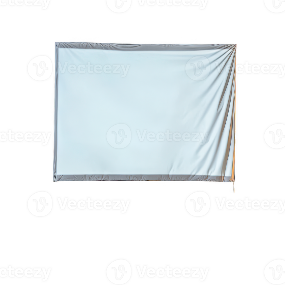 A blank, wrinkled banner ready for customizable design and branding. png