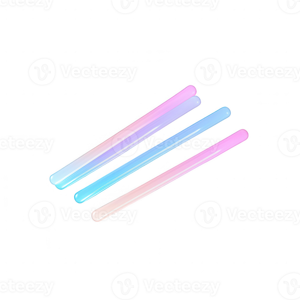Bright gradient sticks for creative design in graphic and digital projects. png