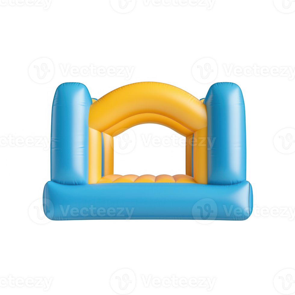 A vibrant inflatable bounce house perfect for children's parties and outdoor fun. png