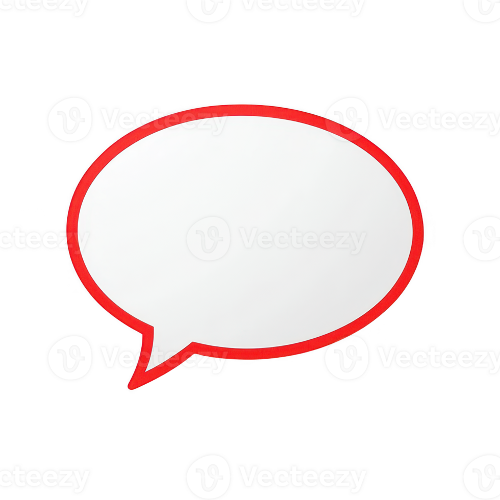Empty speech bubble icon for conveying thoughts, dialogue, or messages visually. png
