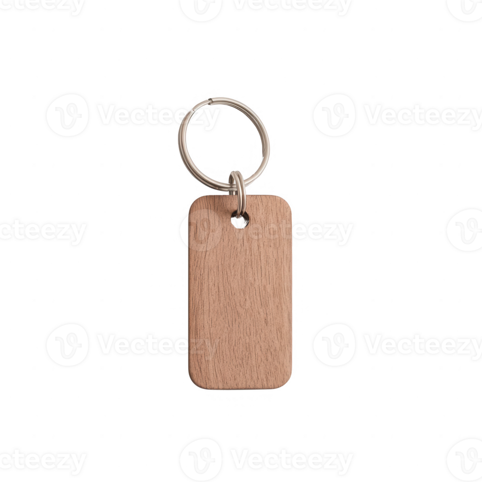 Simple wooden keychain tag for organization and everyday use. png