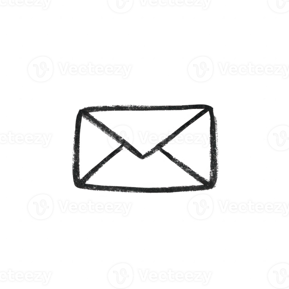 Stylized illustration of an email envelope symbol on a simple background. png