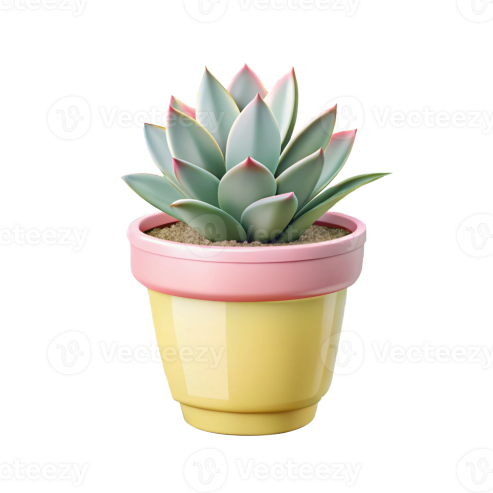 Realistic plant design with stylish pot png