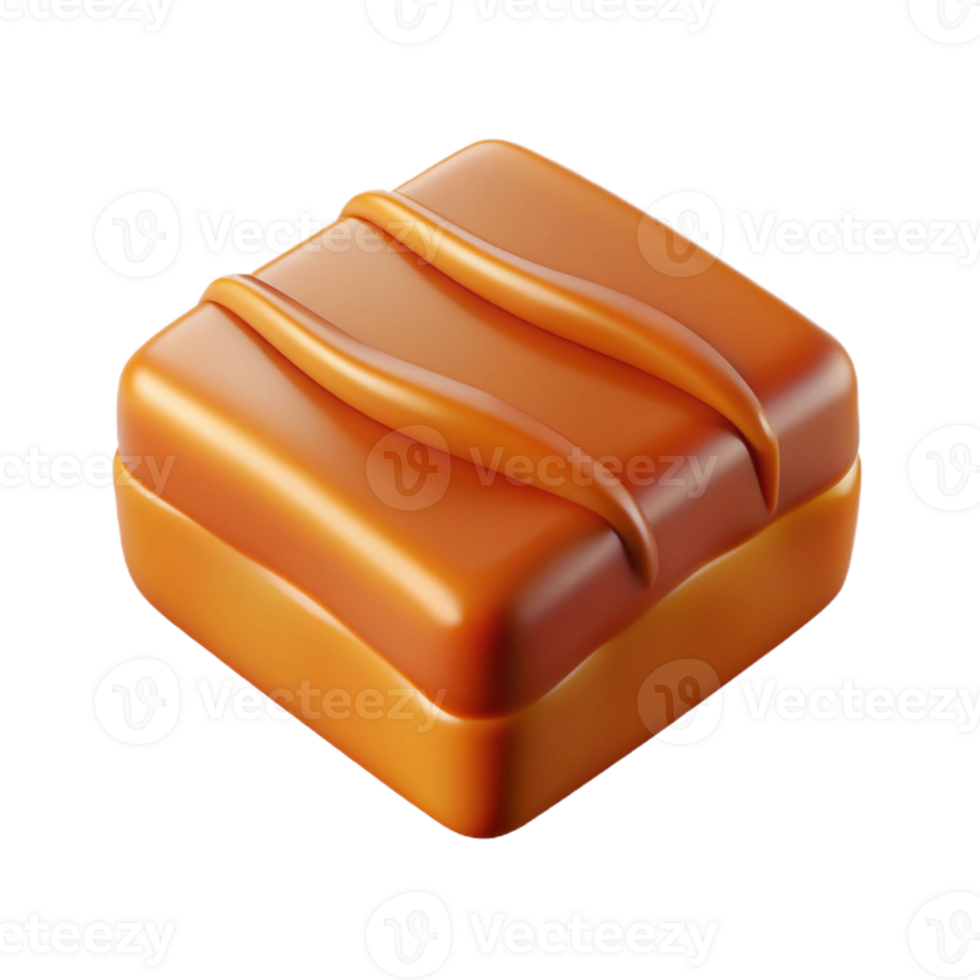 Realistic toffee design for dessert and snack themes png