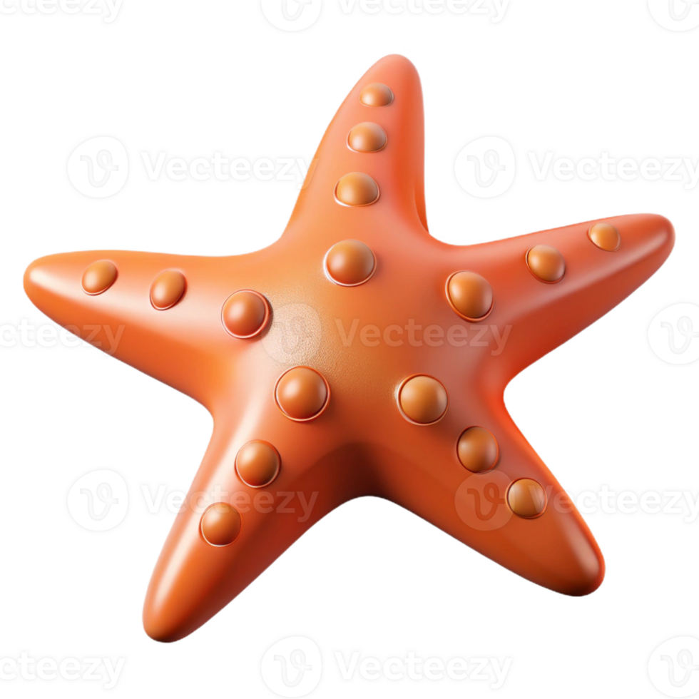 Realistic 3D starfish for marine-themed concepts png