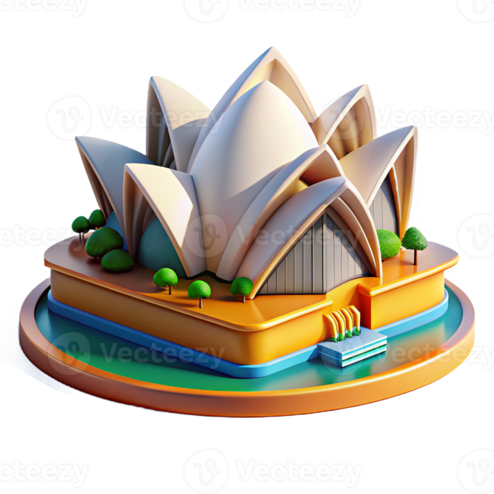 Vibrant representation of the Sydney landmark png
