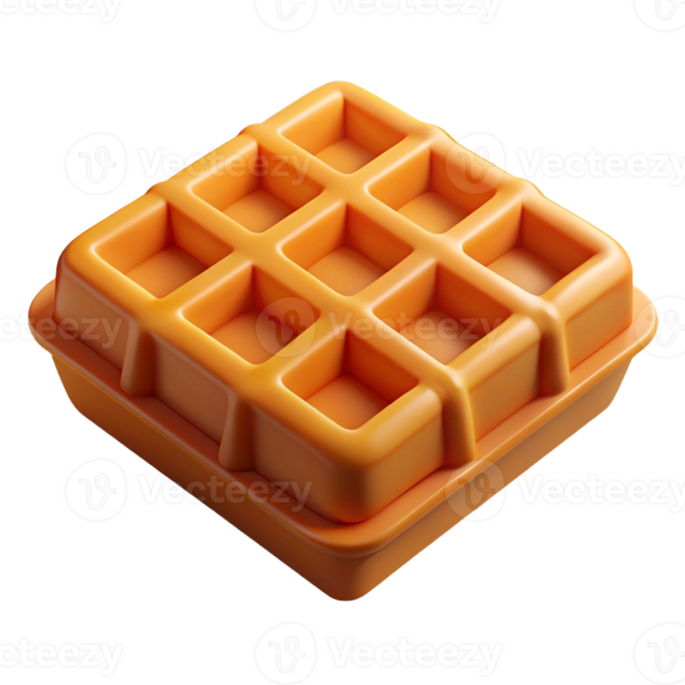 Realistic waffle design for dessert and breakfast themes png