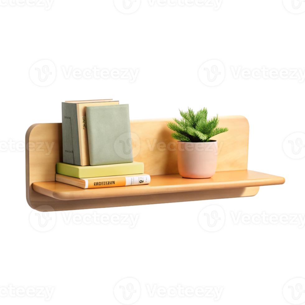 Decorative shelf model for modern interiors png