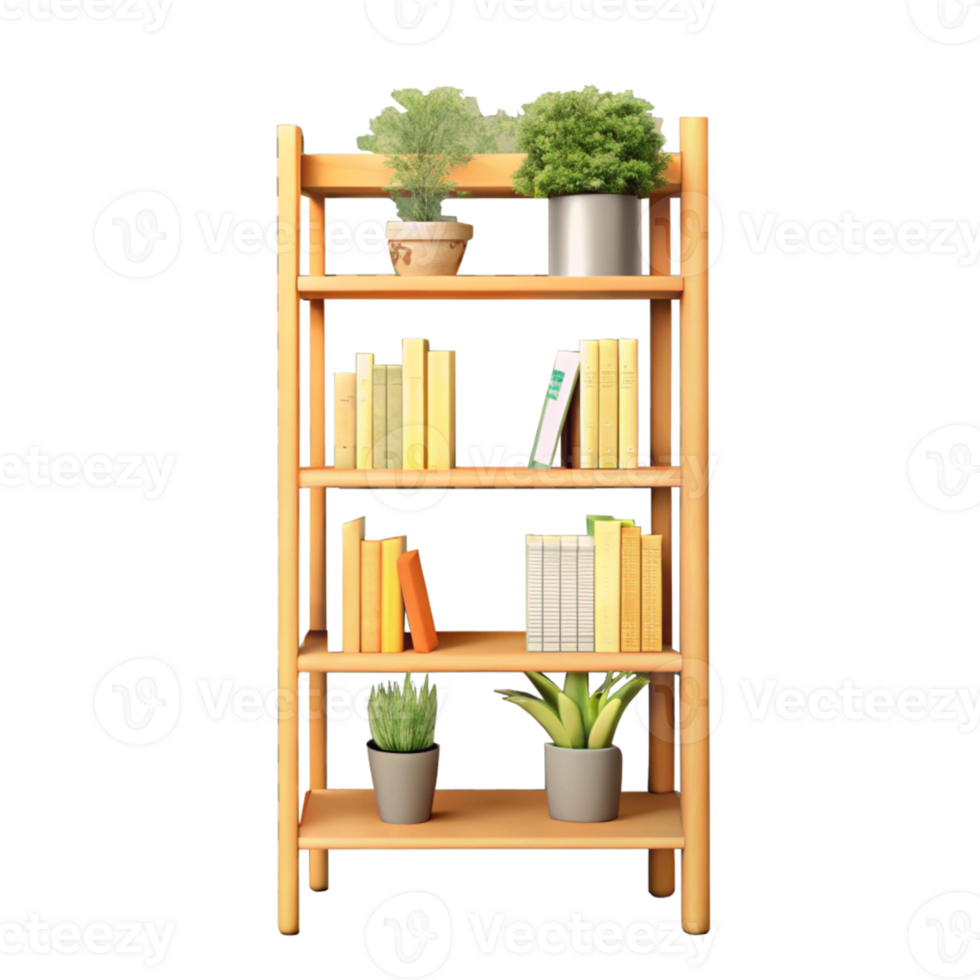 Elegant bookshelf design for home organization png